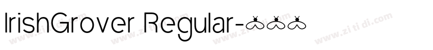 IrishGrover Regular字体转换